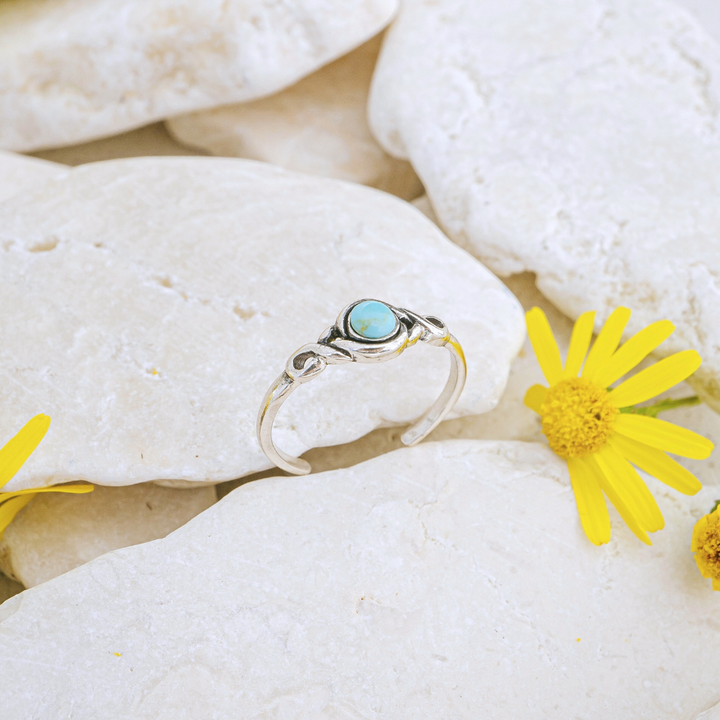 Turquoise Tranquility Toe Ring