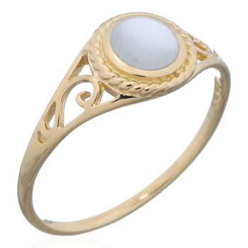 Rings - Gold Mother Of Pearl Ring