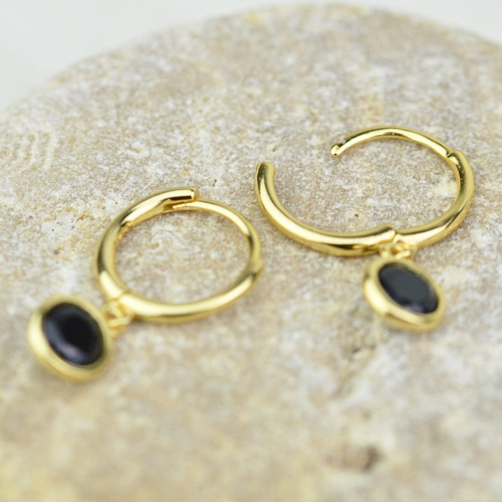 EARRINGS - Gold Nightfall Huggies