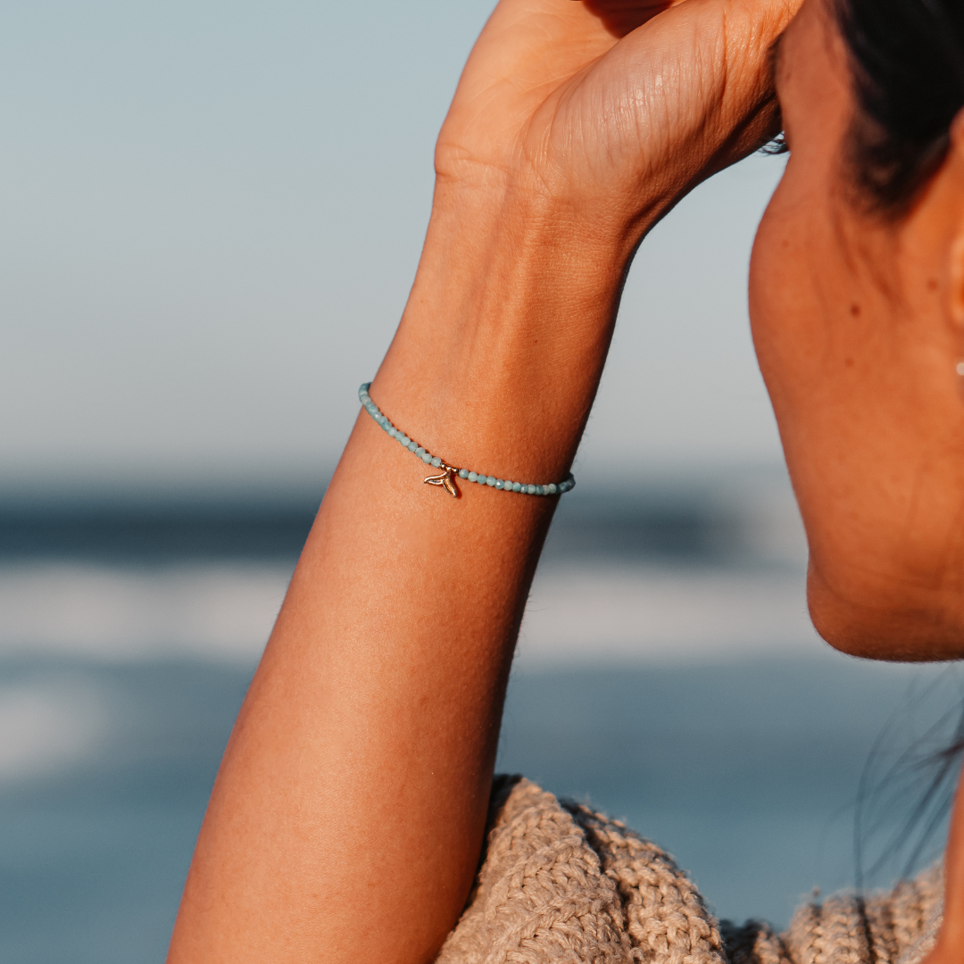 Golden Gem Whale Tail Bracelets