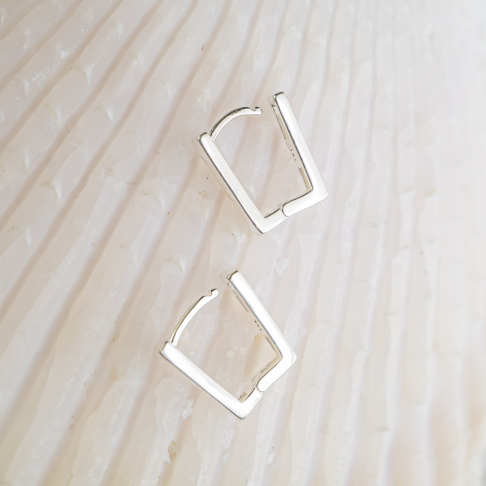 Earrings - Square Hoops