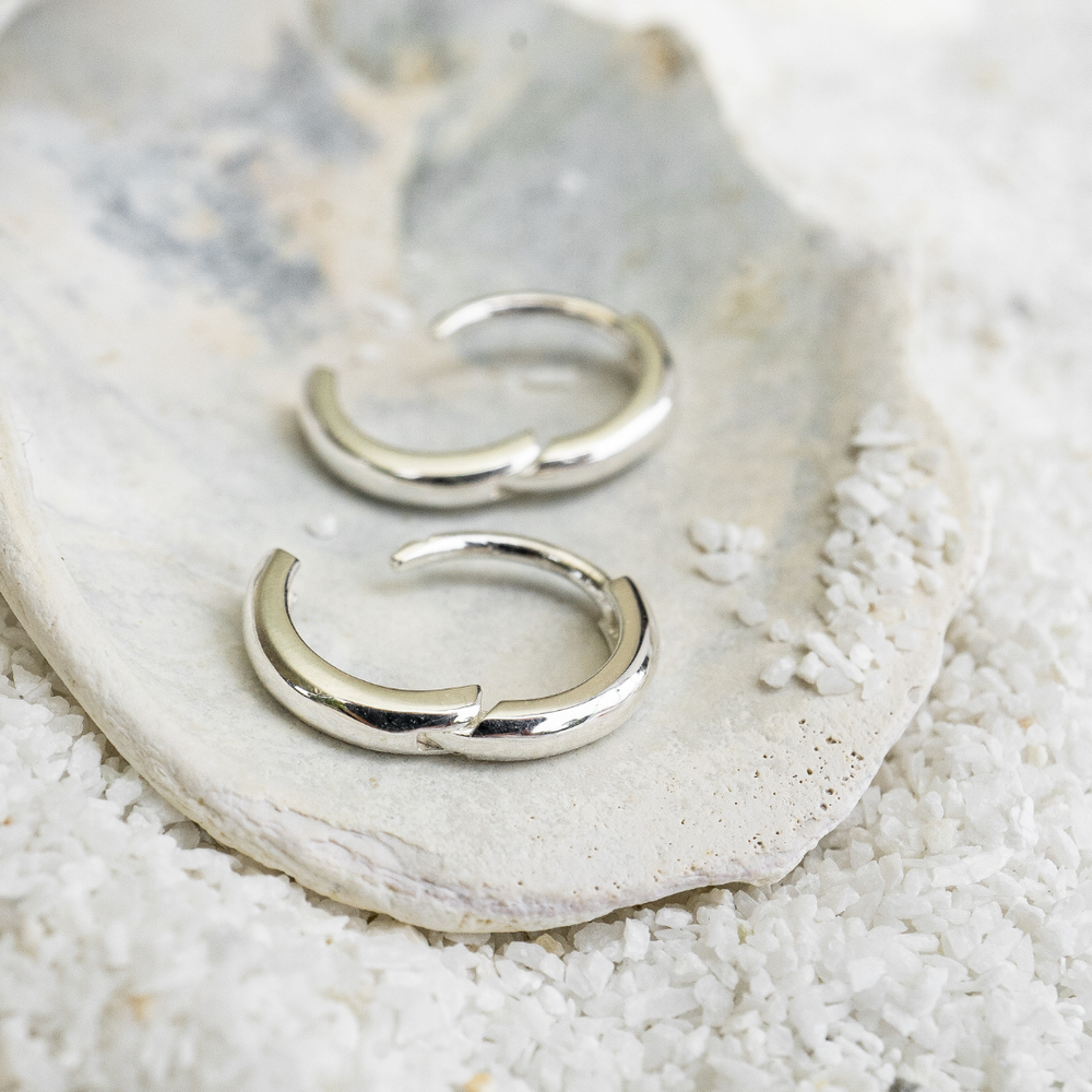 Earrings - Silver Huggies
