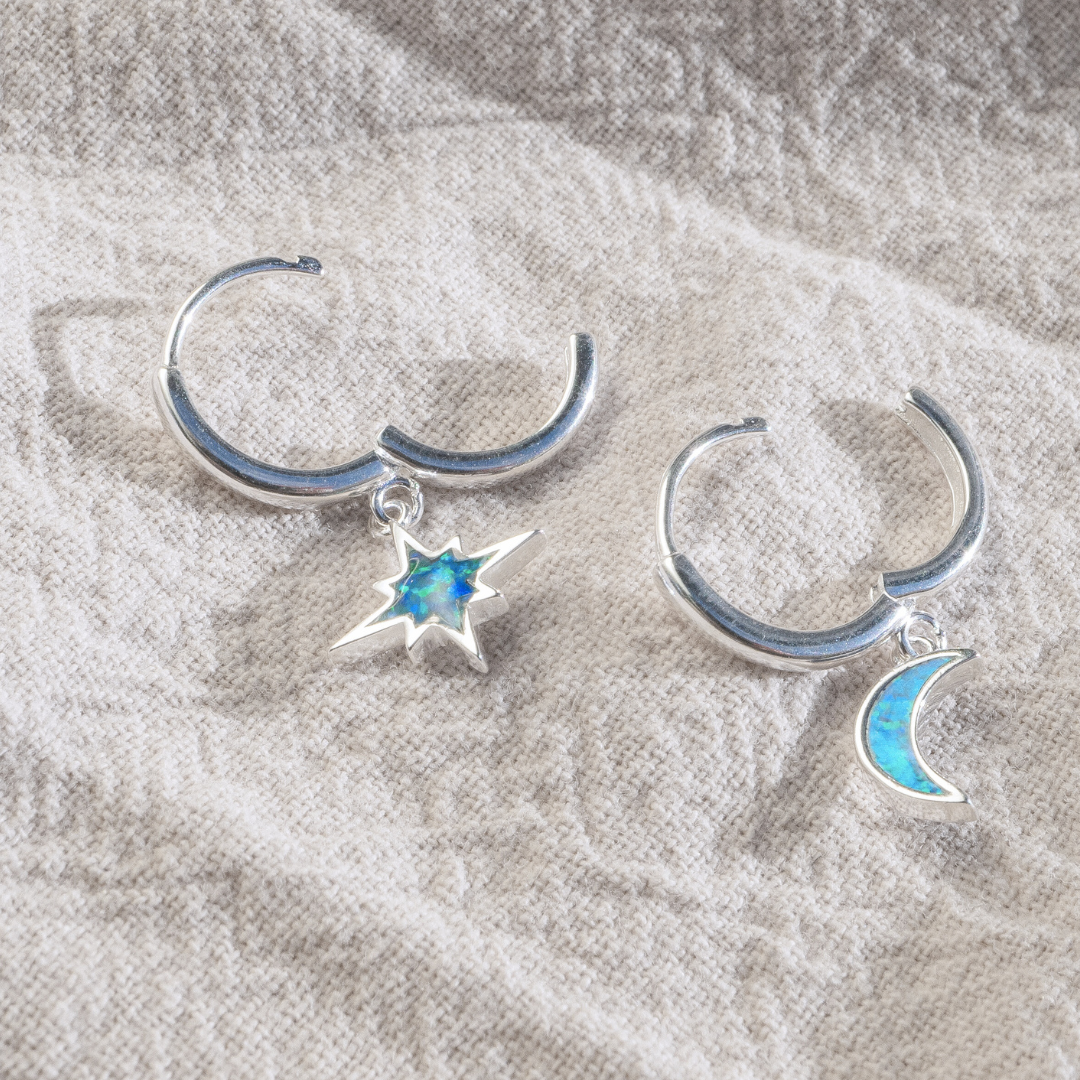Celestial Azure Hoops