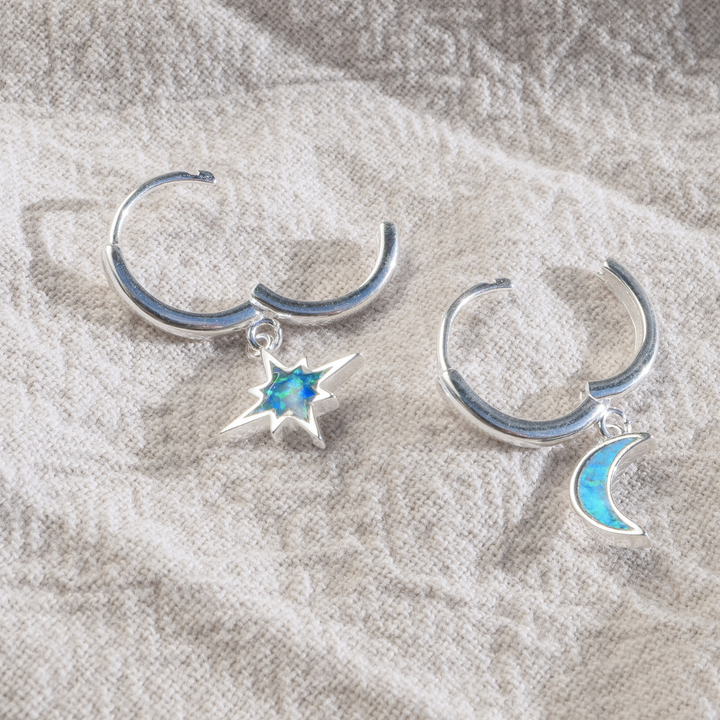 Celestial Azure Hoops