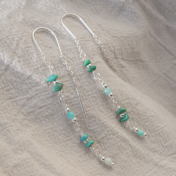 Turquoise Cascade Earrings