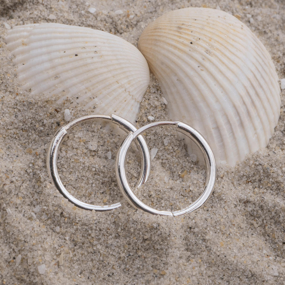 Earrings - Small Silver Hoops