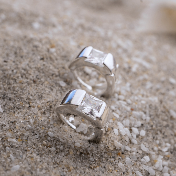 Tiny CZ Huggie Hoops