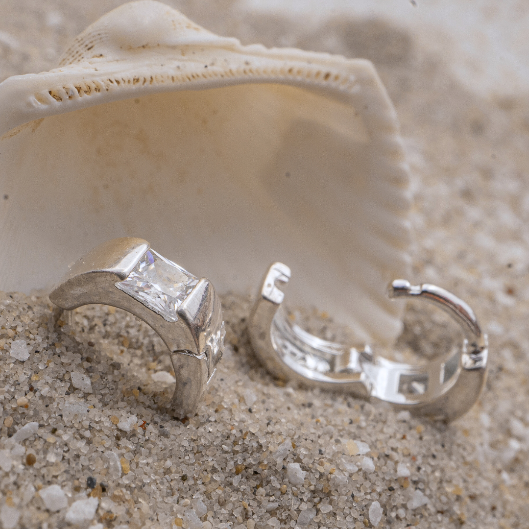 Tiny CZ Huggie Hoops