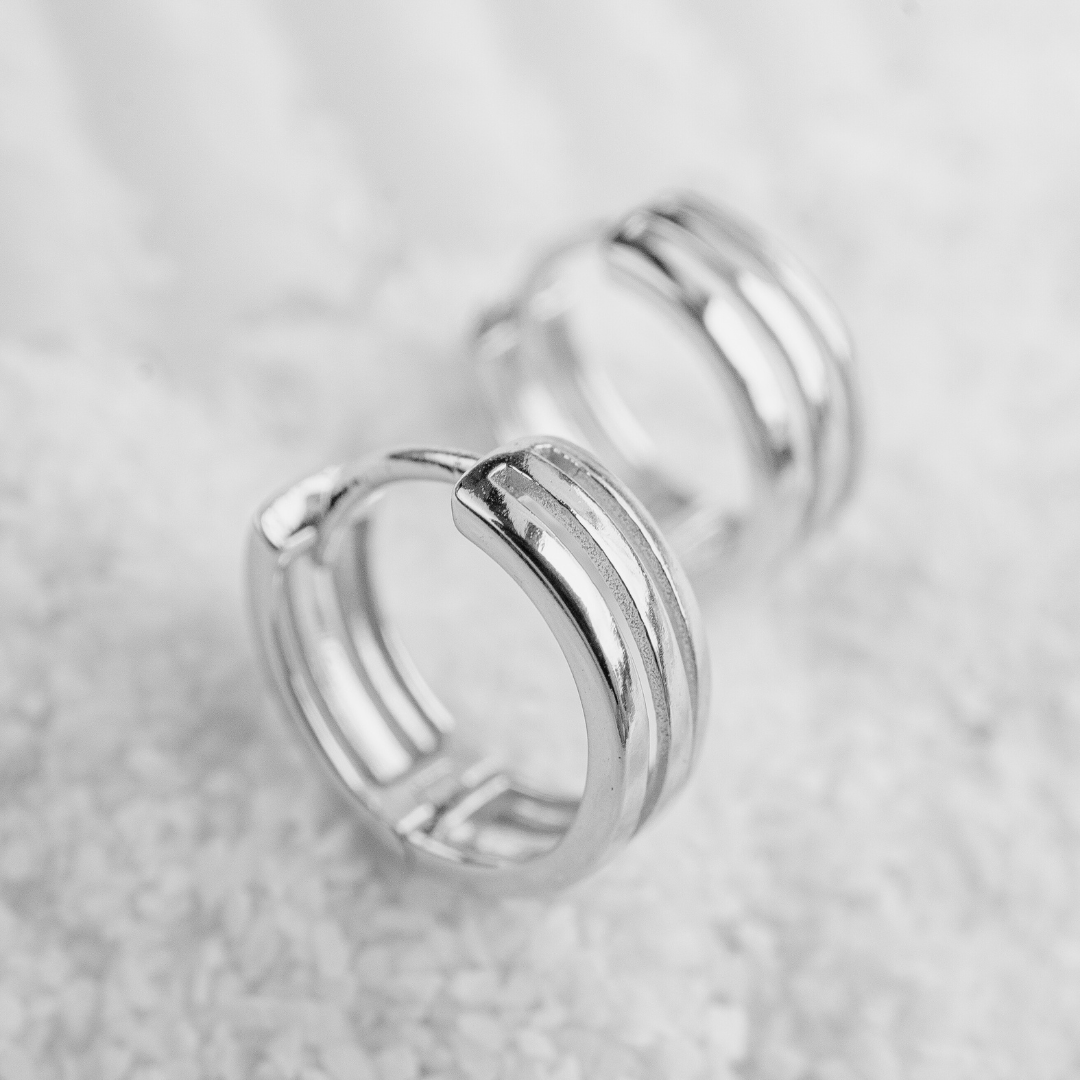 Earrings - Silver Huggies