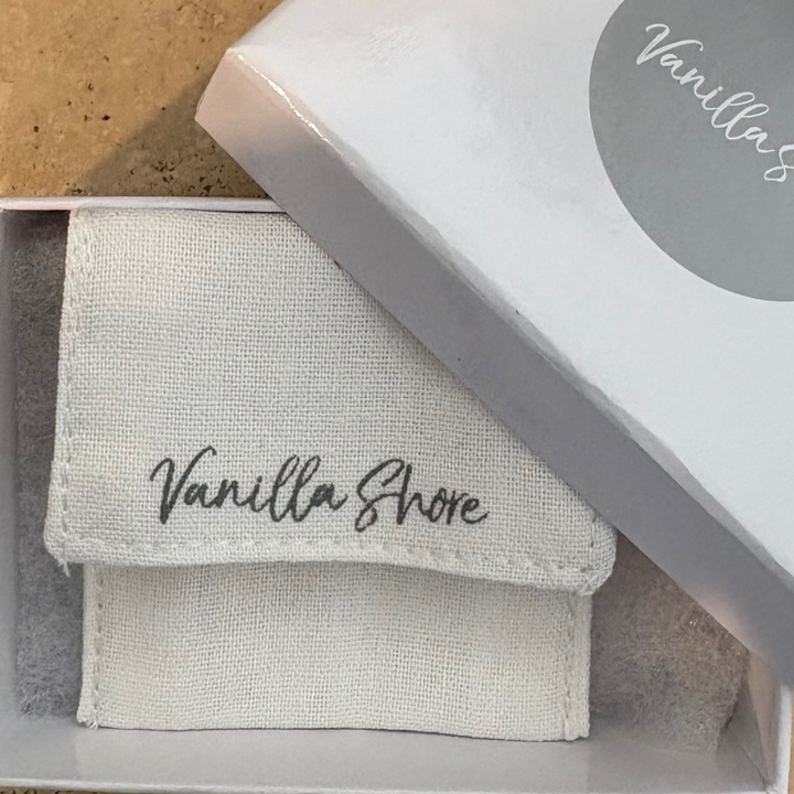 Little Teardrop Larimar Huggie Hoops