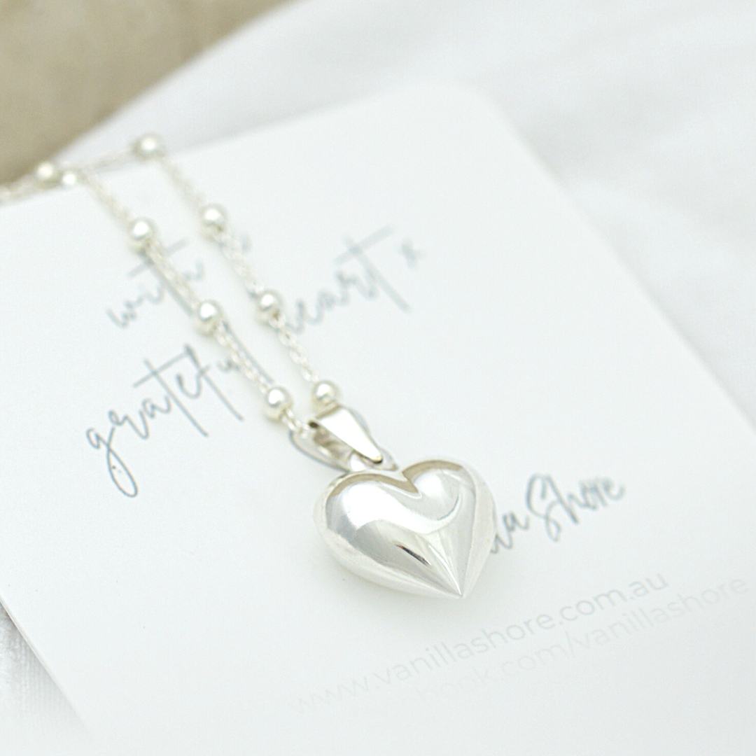 Necklaces - Silver Heart Necklace