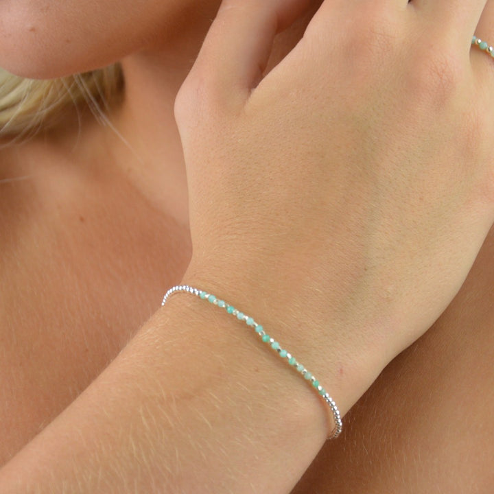 Bracelets - Dainty Amazonite Serenity Stretch