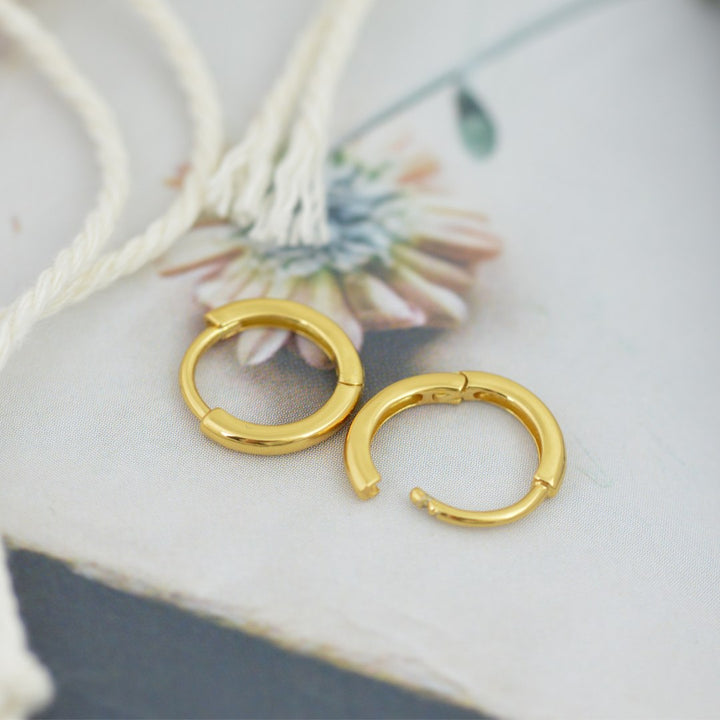 Earrings - Little Gold Huggie Hoops