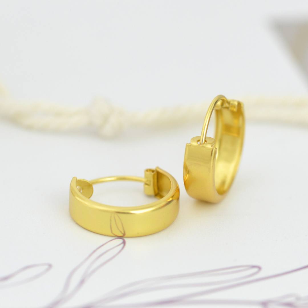 Earrings - Minimalist Gold Hoops