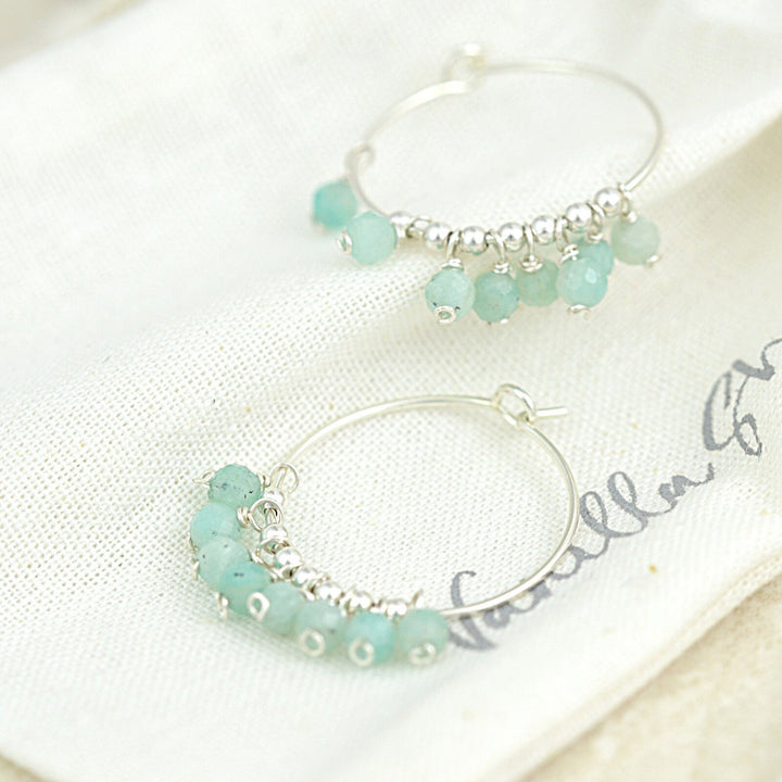 Earrings - Amazonite Gypsy Hoops