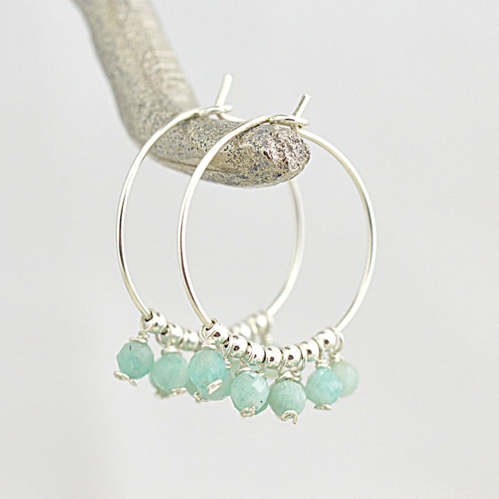 Earrings - Amazonite Gypsy Hoops