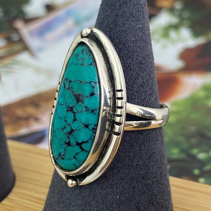 Rings - Navajo Deep Green Turquoise Ring