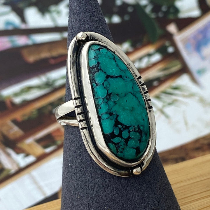 Rings - Navajo Deep Green Turquoise Ring