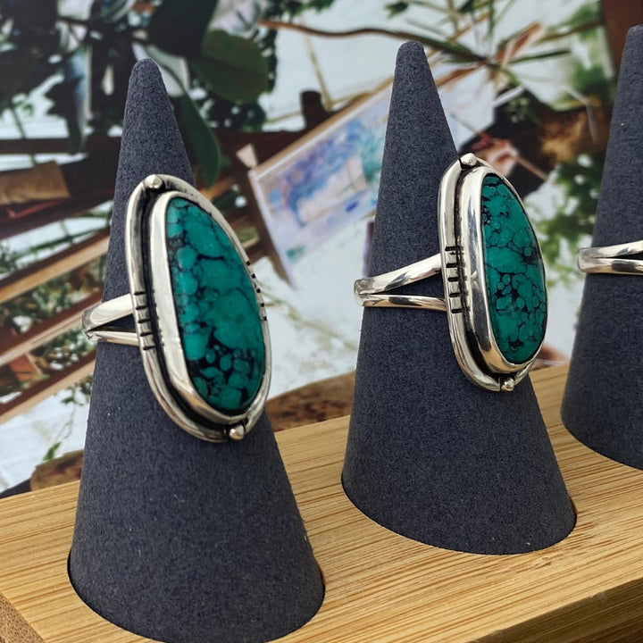 Rings - Navajo Deep Green Turquoise Ring