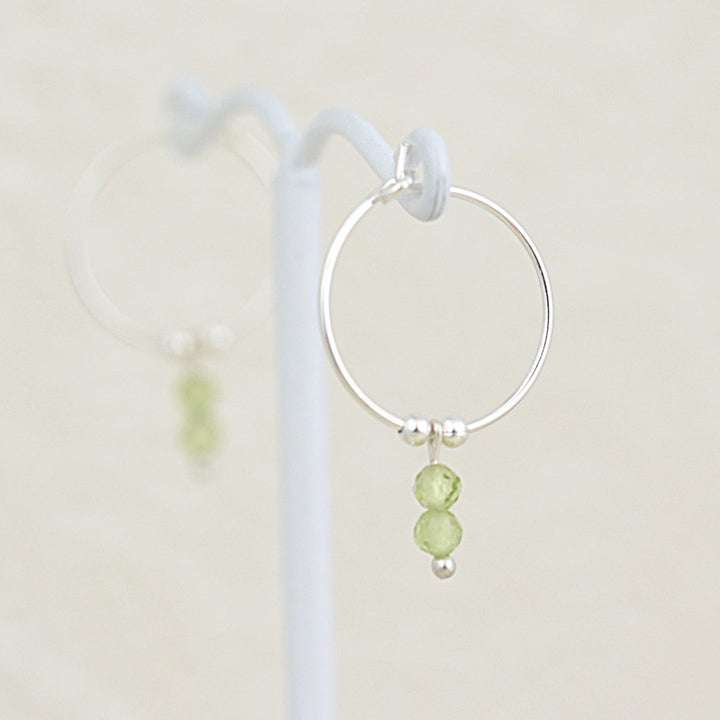 Earrings - Peridot Whispers Hoops