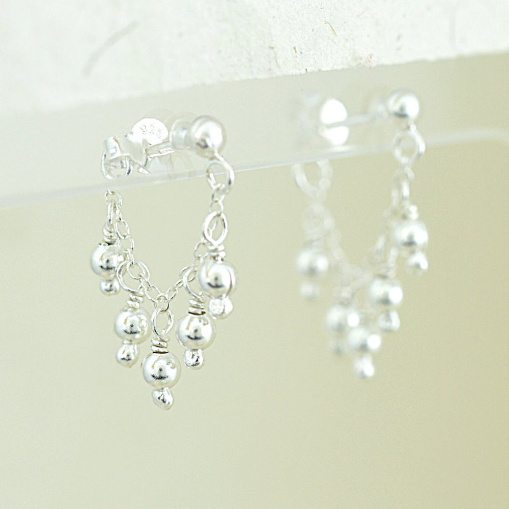 Earrings - Silver Mini Bead Studs