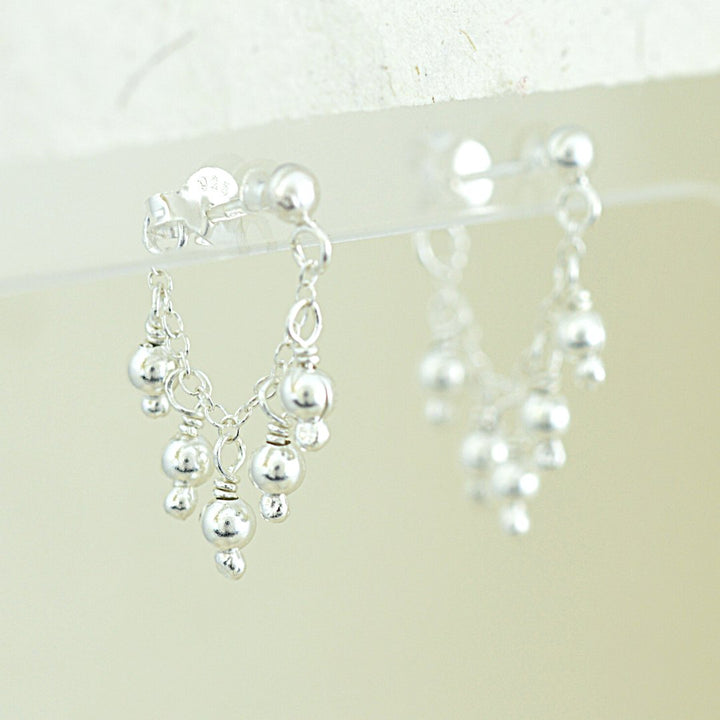 Earrings - Silver Mini Bead Studs