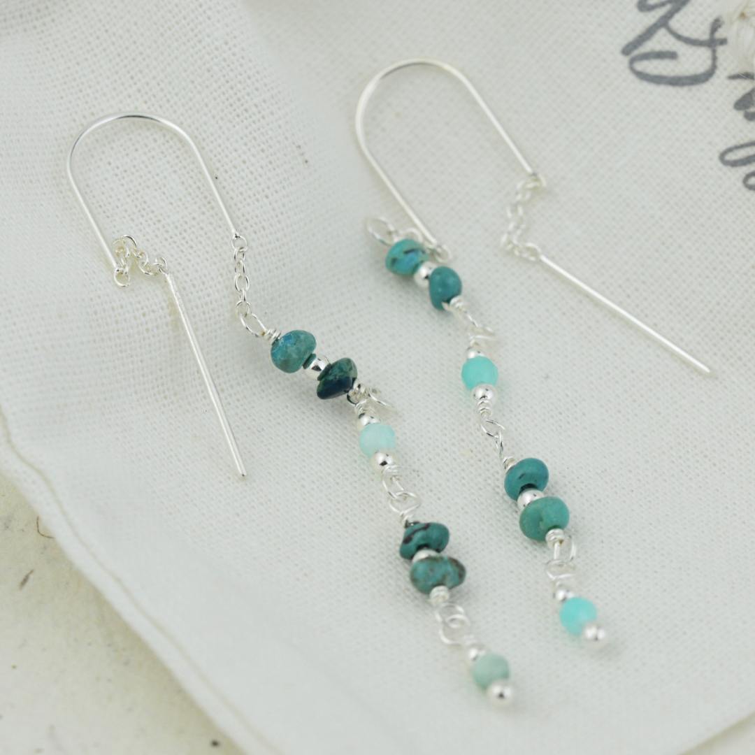 Earrings - Turquoise Cascade Earrings