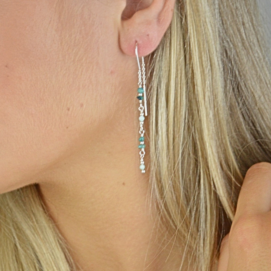 Earrings - Turquoise Cascade Earrings