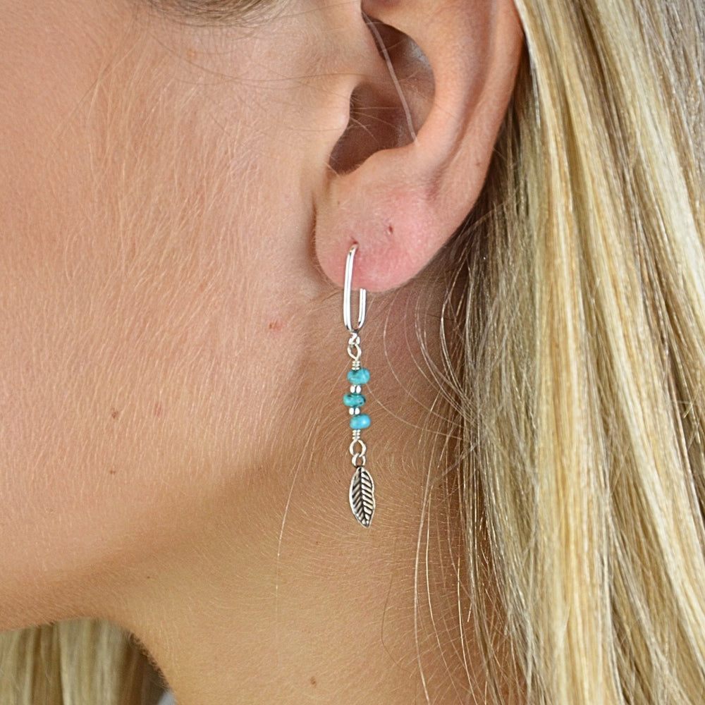 Earrings - Serene Sky Feather Drops