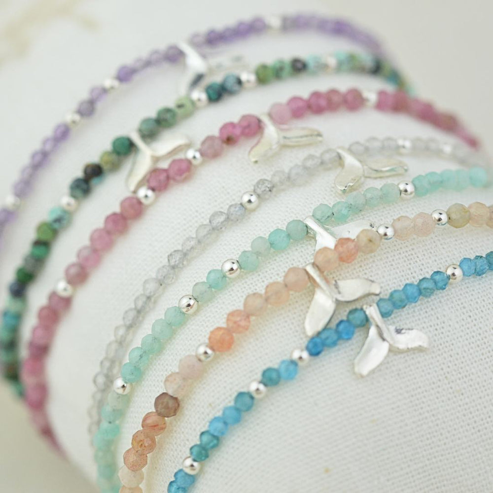 Bracelets - Gemstone Whale Tail Bracelets