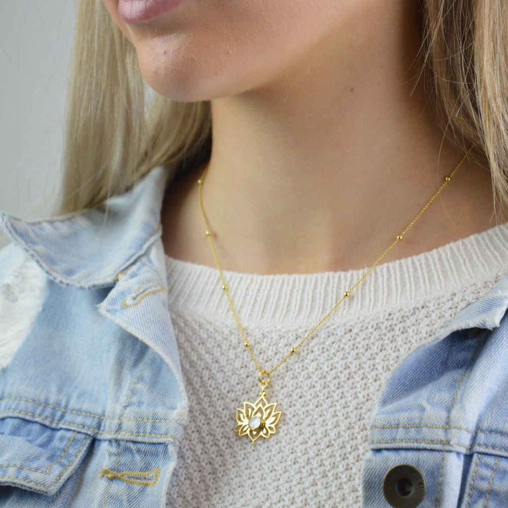 Necklaces - Sunlit Lotus Necklace
