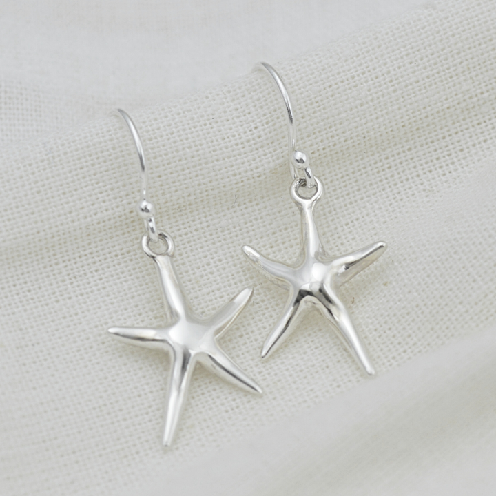 Earrings - Silver Starfish Earrings