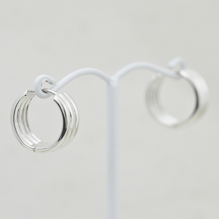 Earrings - Ribbed Hoops