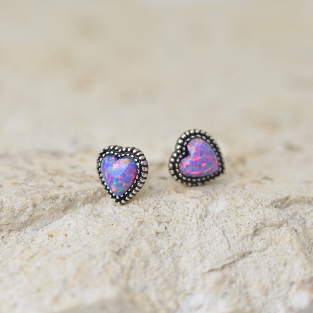 Earrings - Heart Studs