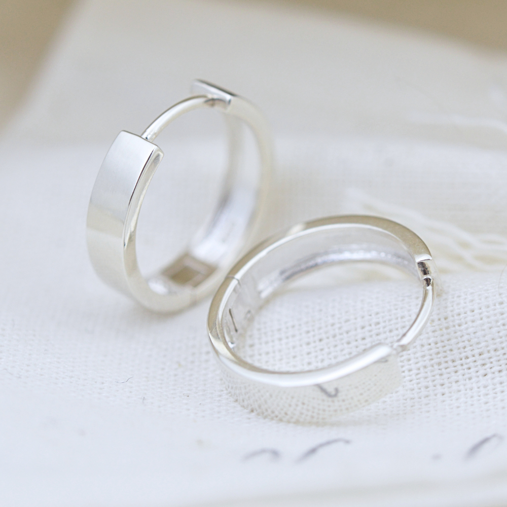Earrings - Plain Silver Hoops