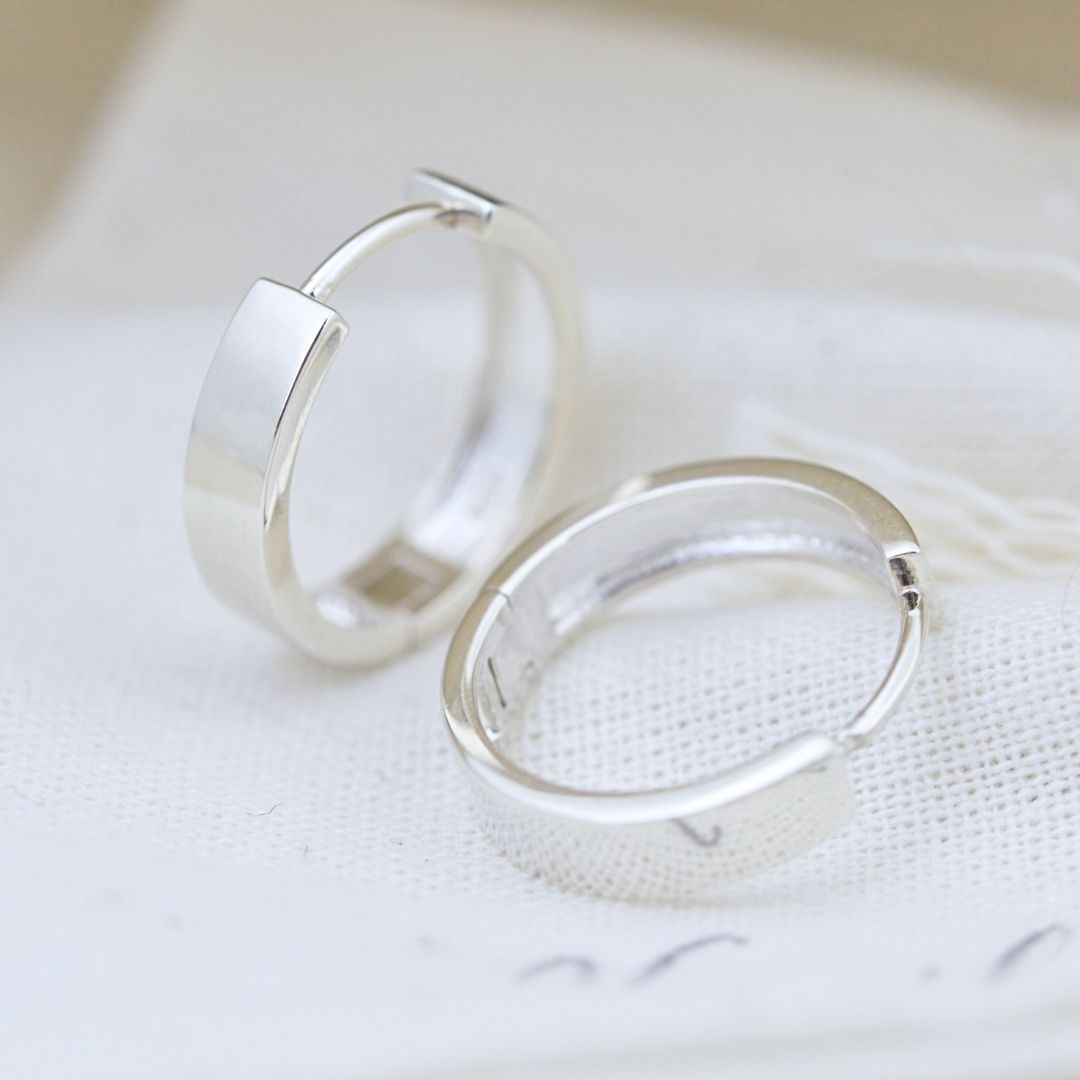 Earrings - Plain Silver Hoops