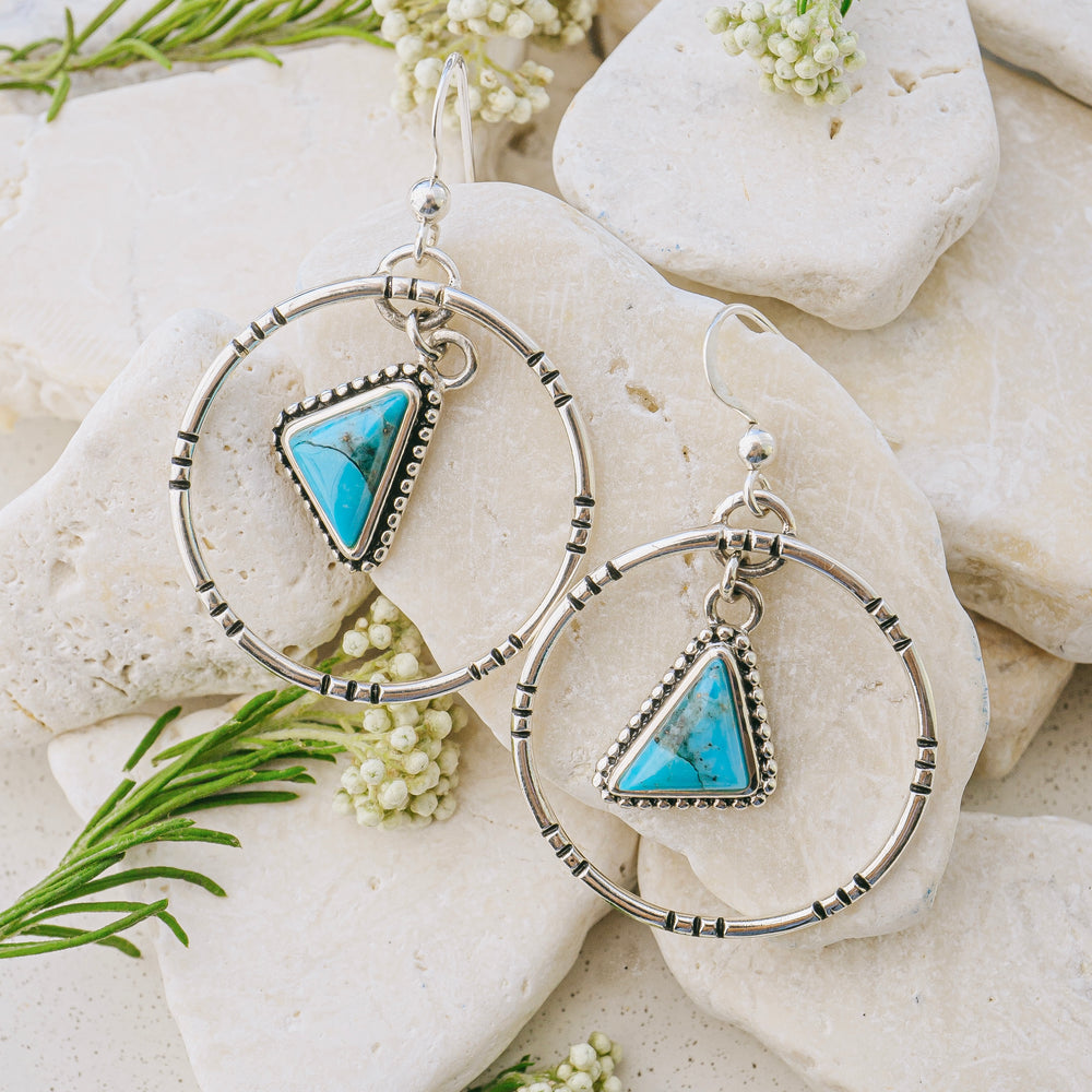 Earrings - Turquoise Tribal Earrings