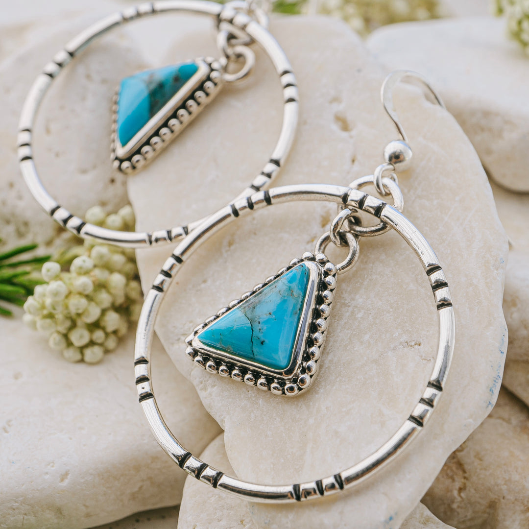 Turquoise Tribe Hoops