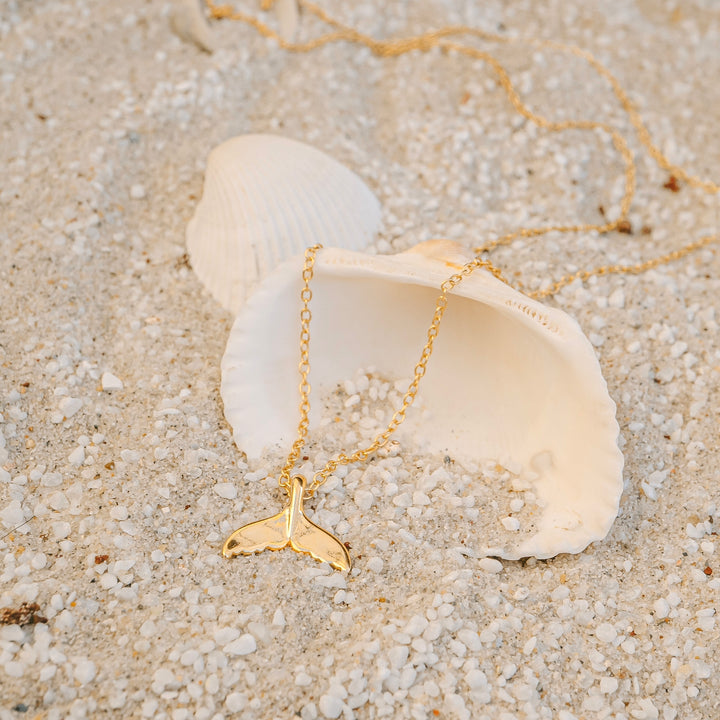 Dainty Gold Whale Tail Necklace