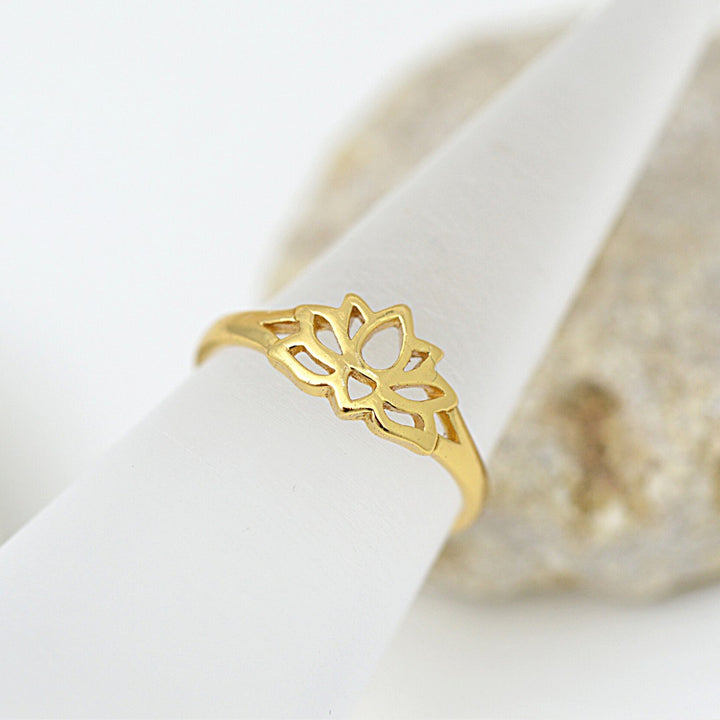 Toe Rings - Gold Lotus Flower Toe Ring
