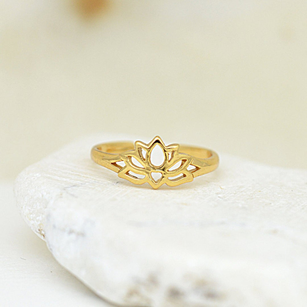 Toe Rings - Gold Lotus Flower Toe Ring