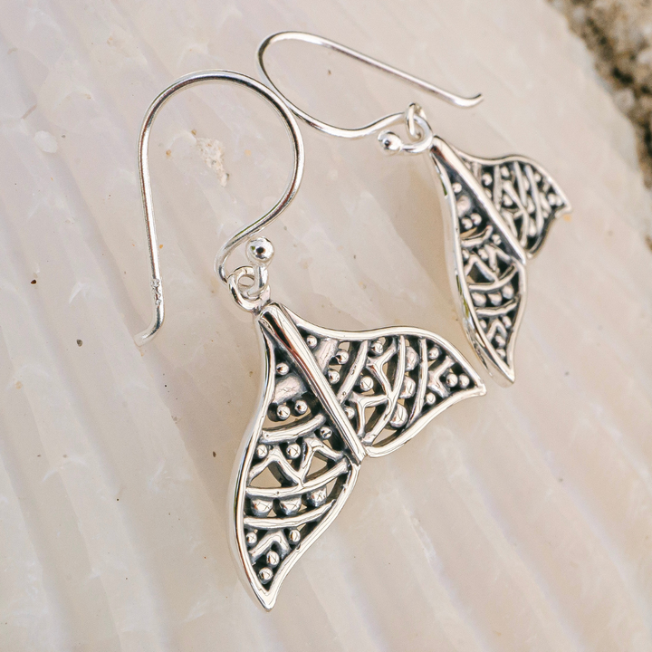 Ocean Soul Whale Tail Earrings