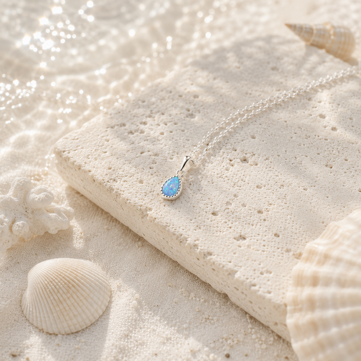 necklaces - Blue opal Necklace