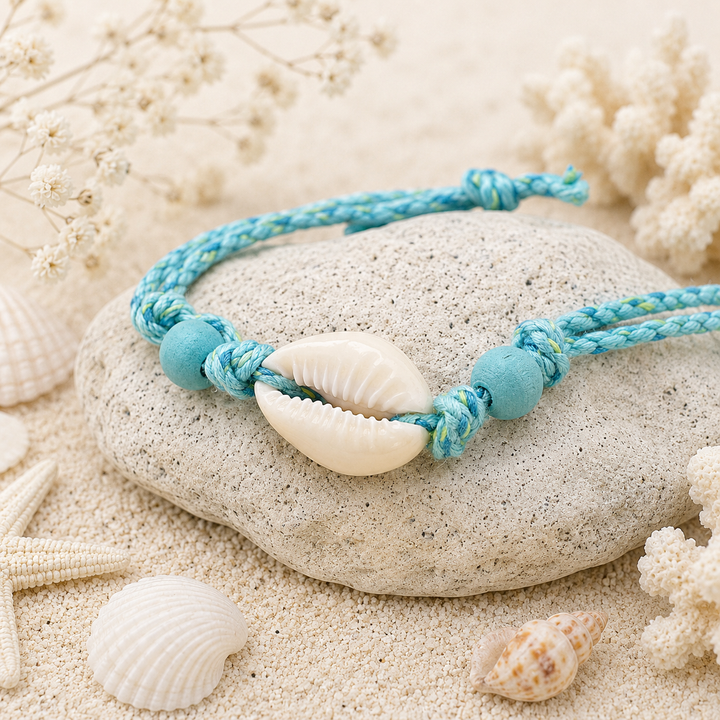 bke corder anklet with cowrie shell