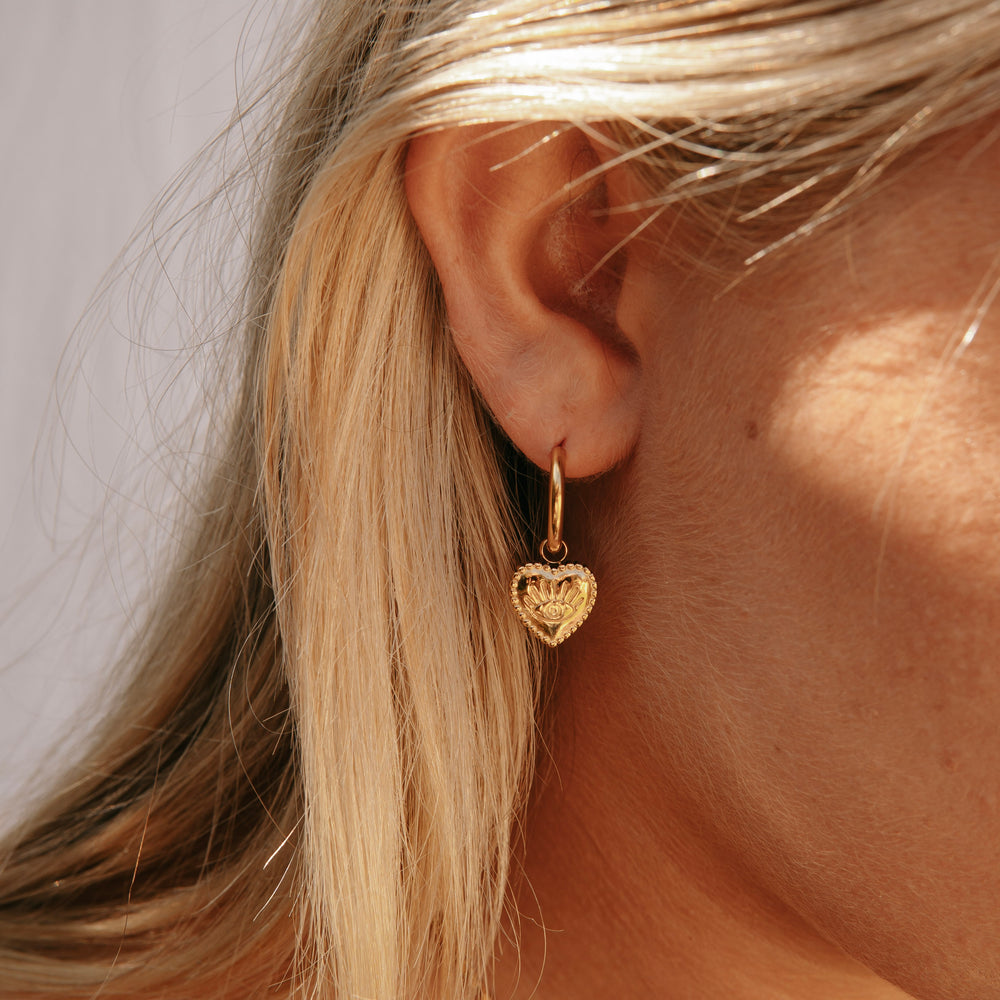 Earrings - Gold Heart Earrings