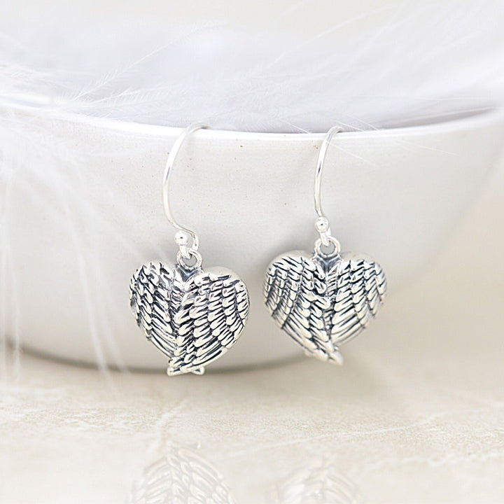 Angel Wing Heart Earrings
