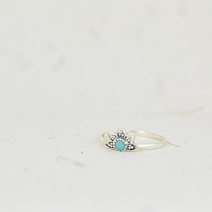 Turquoise Half Lotus Ring