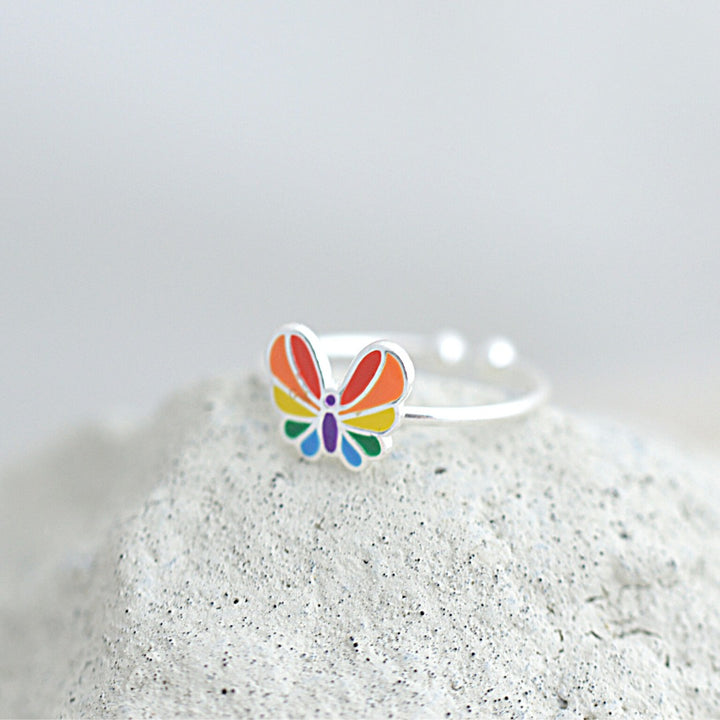 Bright Butterfly Toe Ring