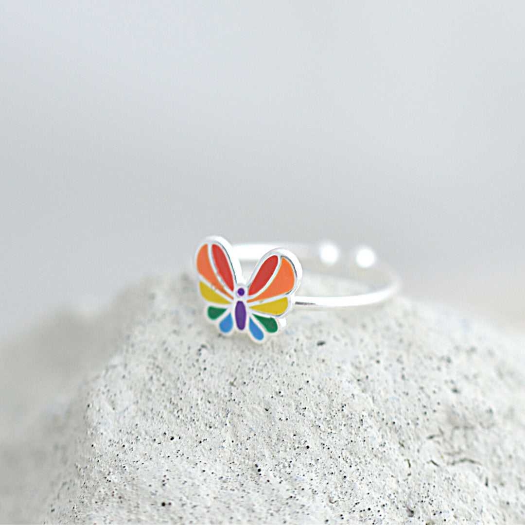 Bright Butterfly Toe Ring