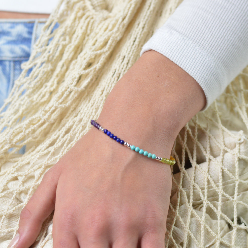 Beaded chakra bracelet for yoga - spiritual yoga beaded bracelet